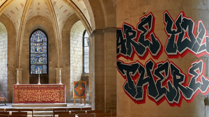 Graffiti in Canterbury: spray paint can’t cover over the cracks